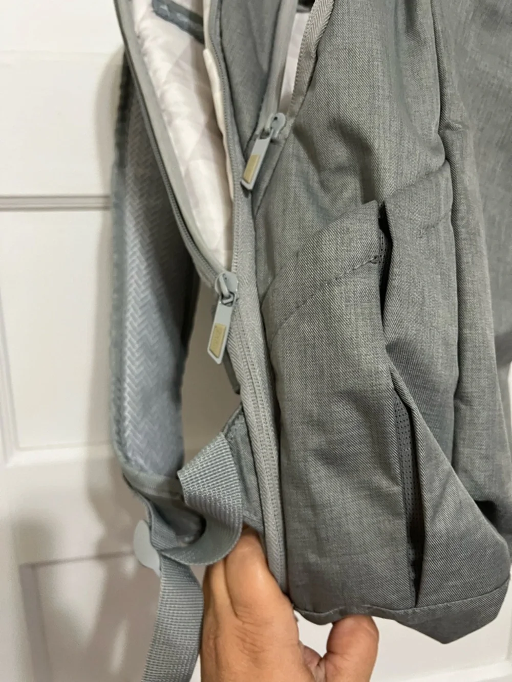 Udmey Gray Backpack with Pink Logo - Men's Everyday Backpack